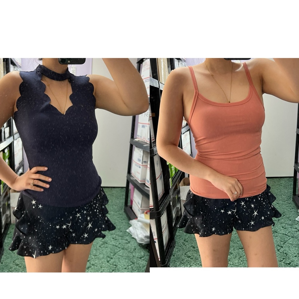 2 ribbed tanks